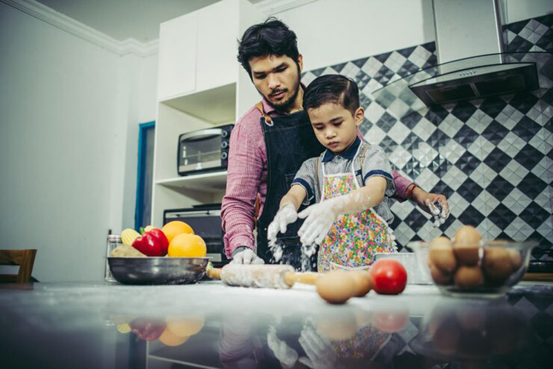 The smart and hygienic kitchen provides a comme il faut for culinary talents of the interested children.  